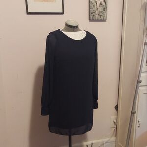 A. Byer Deep Navy Long Sleeve Dress